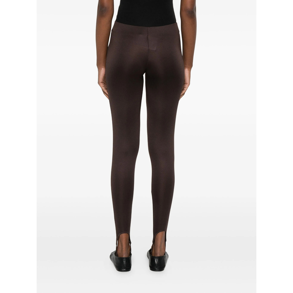 The Frankie Shop Elastic Waist Leggings In Brown