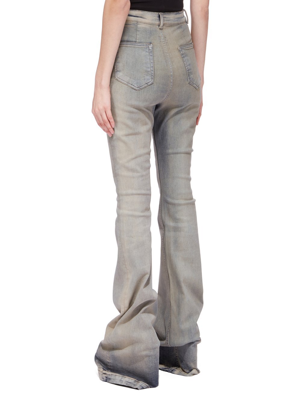 Rick Owens Drkshdw Belt-loop Jeans In Gray