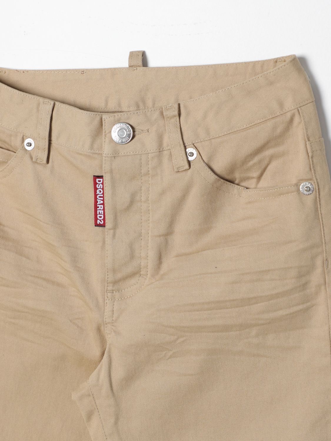 Shop Dsquared2 Kids Boston Logo-tag Straight-leg Jeans In Nude