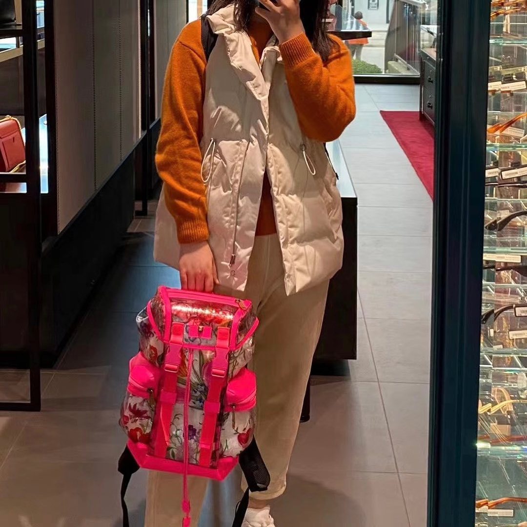 Gucci Printed Casual Backpack In Pink