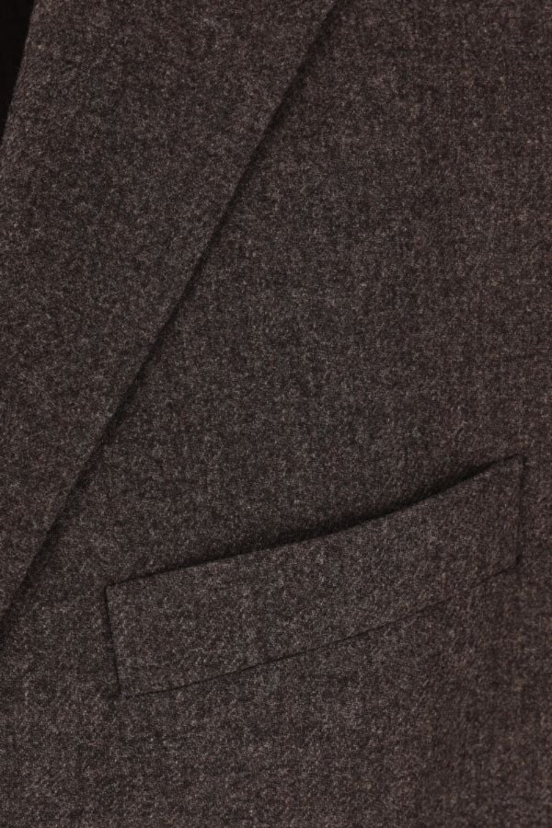 Zegna Single-breasted Wool Blazer In Burgundy