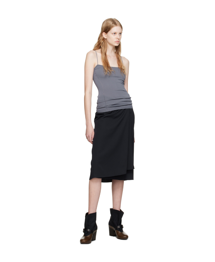 Lemaire Darted Fitted Viscose Tank Top In Nude