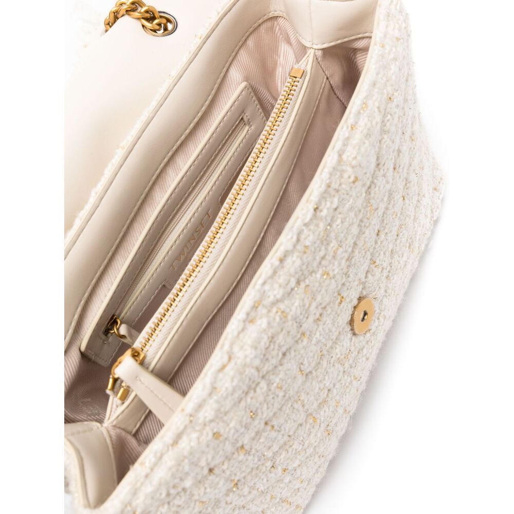 Twinset Medium Dreamy Cross Body Bag In White