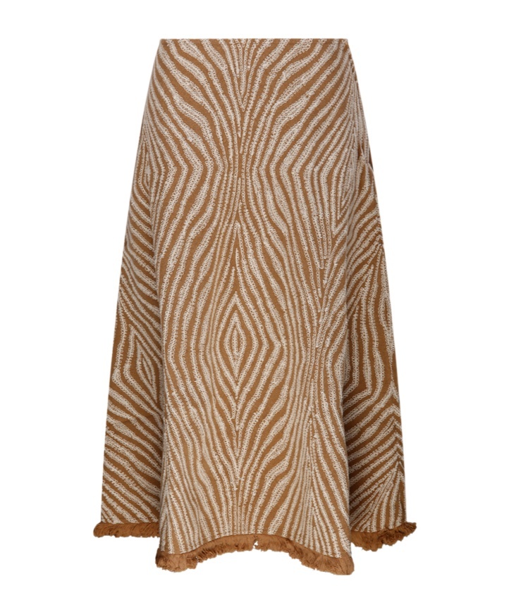 By Malene Birger Giabbo Animal-printed Cotton Midi Skirt In Brown