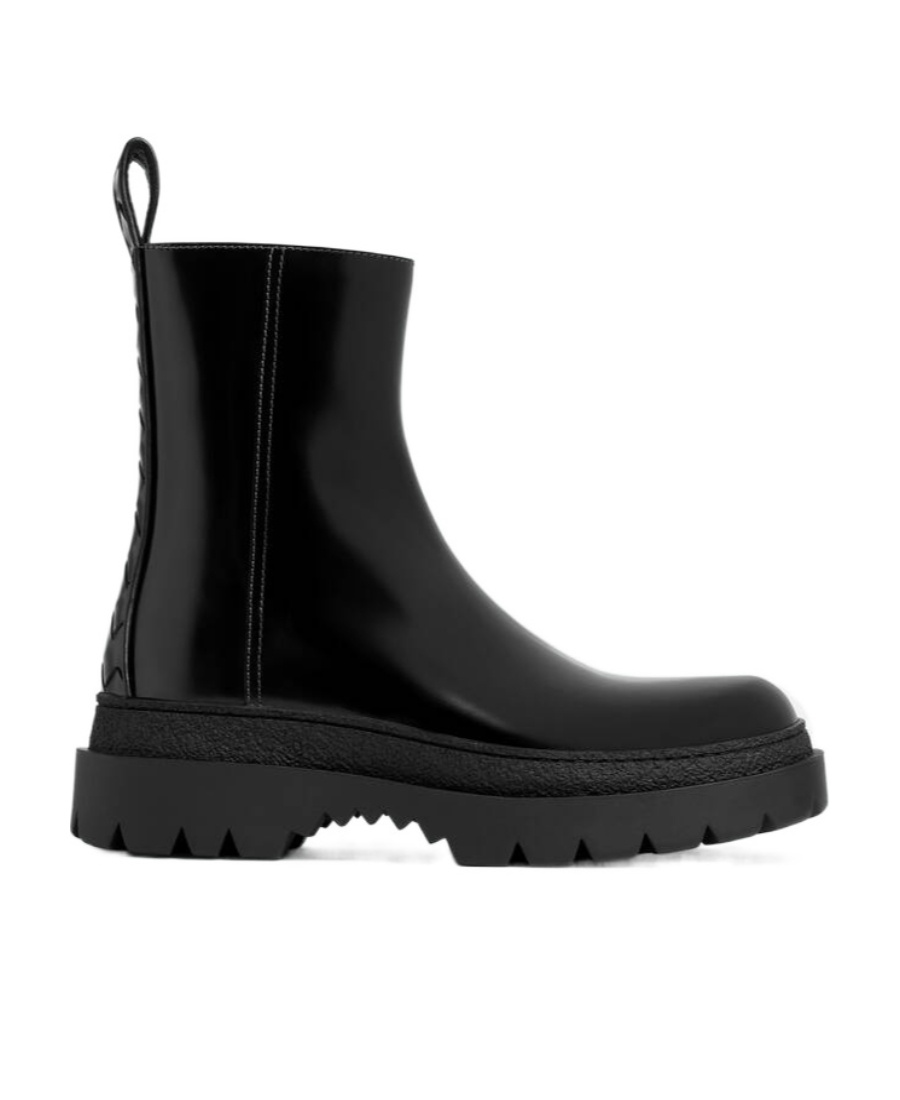 Bottega Veneta 3.5cm Highway Leather Ankle Boots In Black