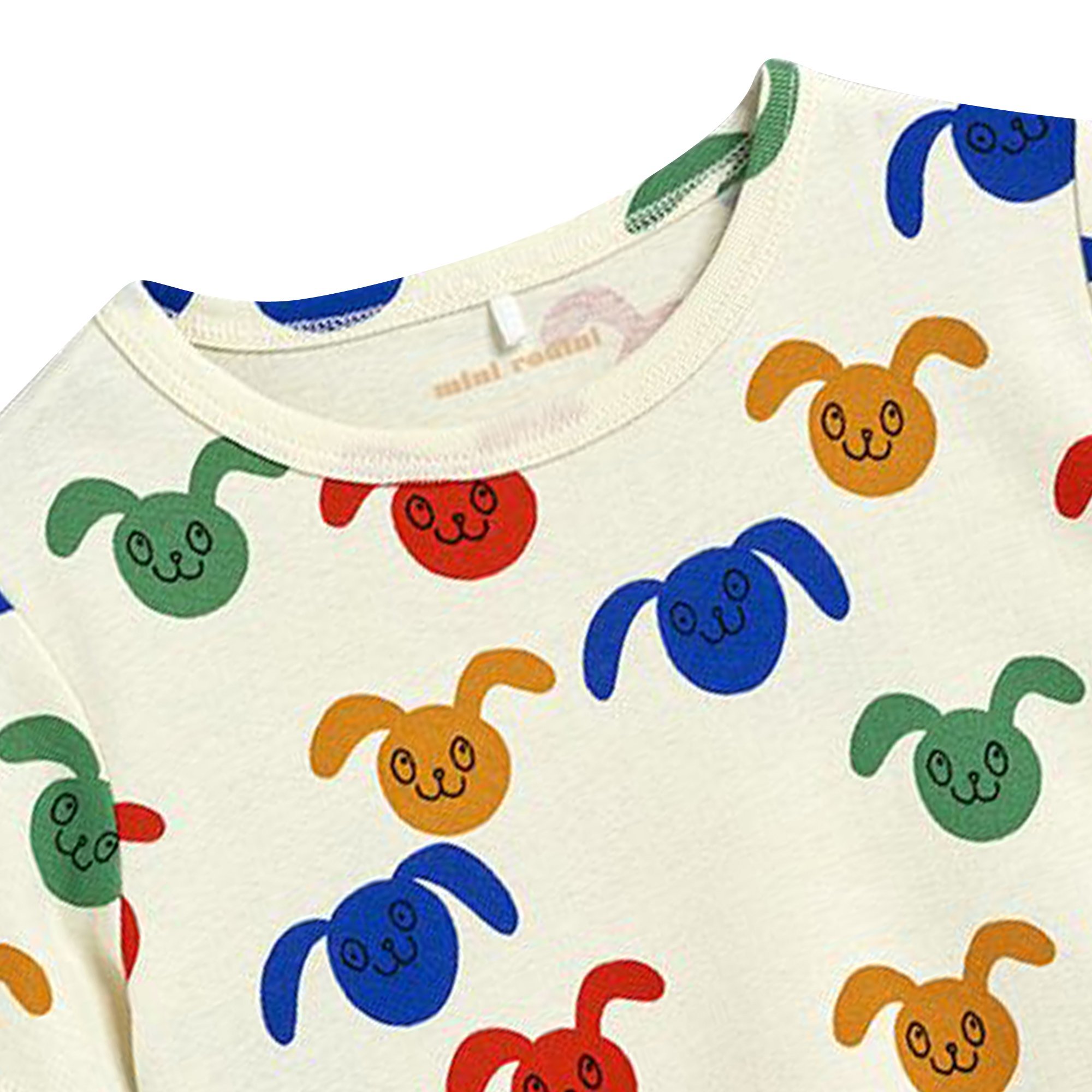 Mini Rodini T-shirt Baby Girl In Cotone Organico Stampato In White