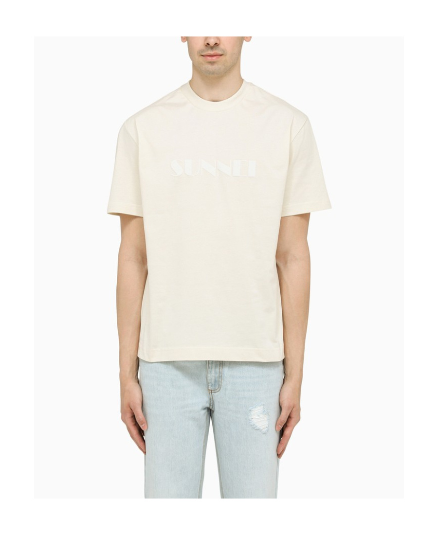 Sunnei Logo Print Crewneck T-shirt In White