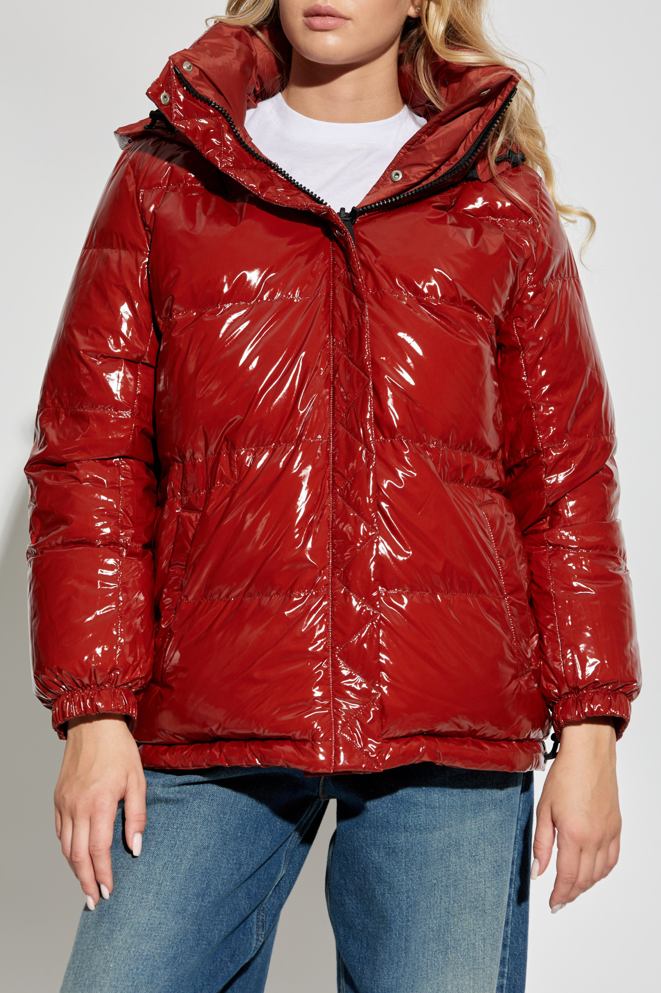 Yves Salomon Reversible Puffer Jacket In Red