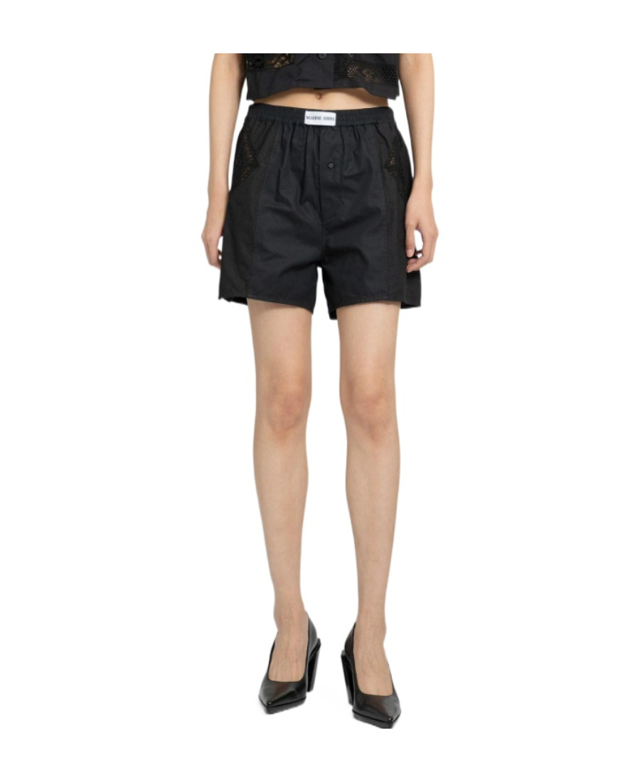 Marine Serre Regenerated Cotton Shorts In Nude