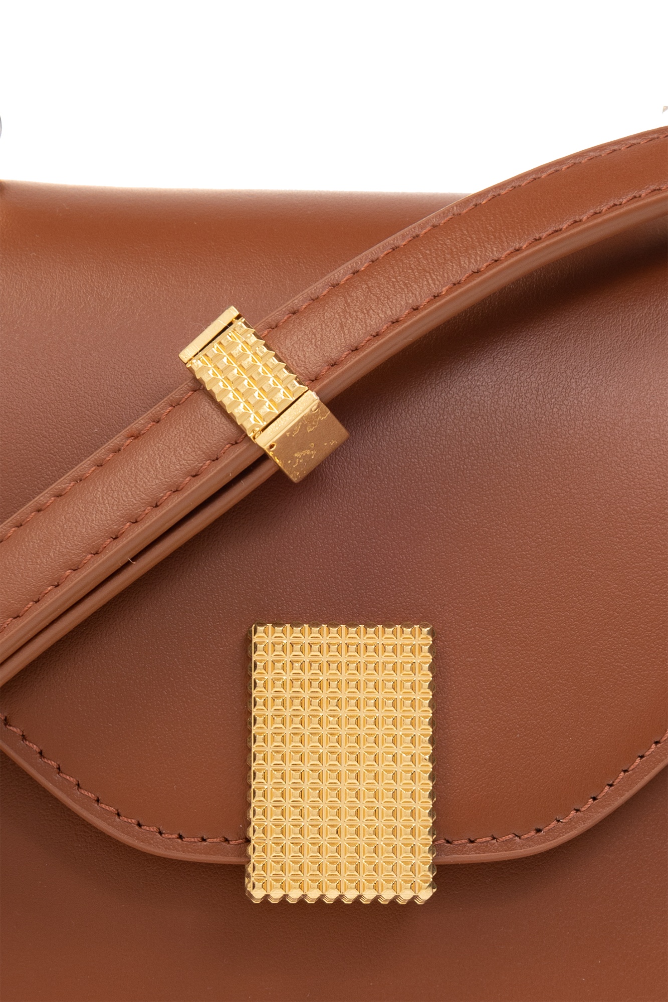 Lanvin Concerto Leather Top-handle Bag In Brown