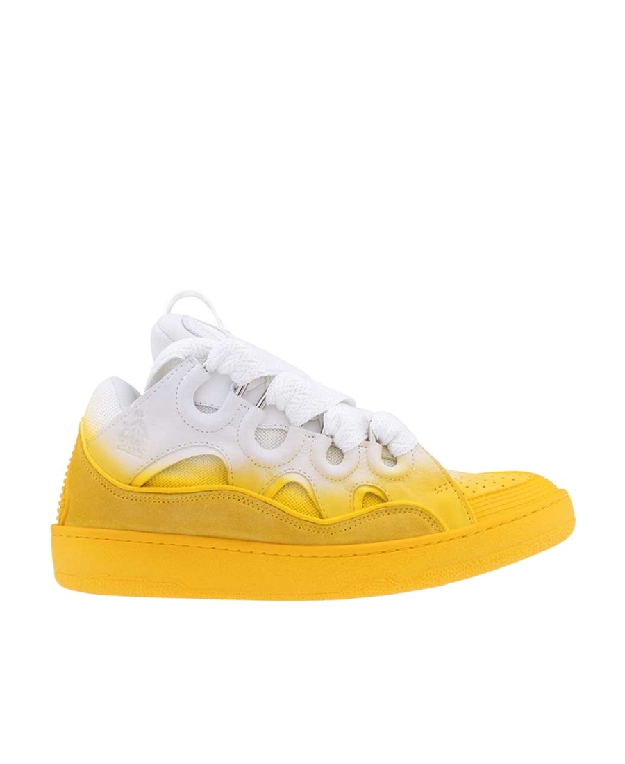 Lanvin Curb Gradient-effect Sneakers In Yellow