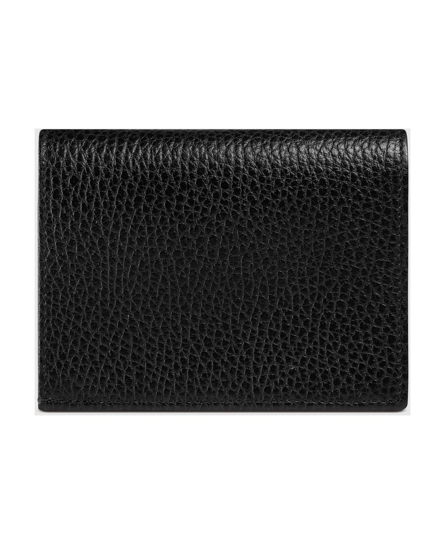 Gucci + Net Sustain Marmont Petite Textured-leather Wallet In Black