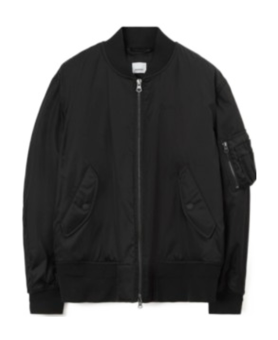 Burberry Chequered Crest Bomber Jacket In Black
