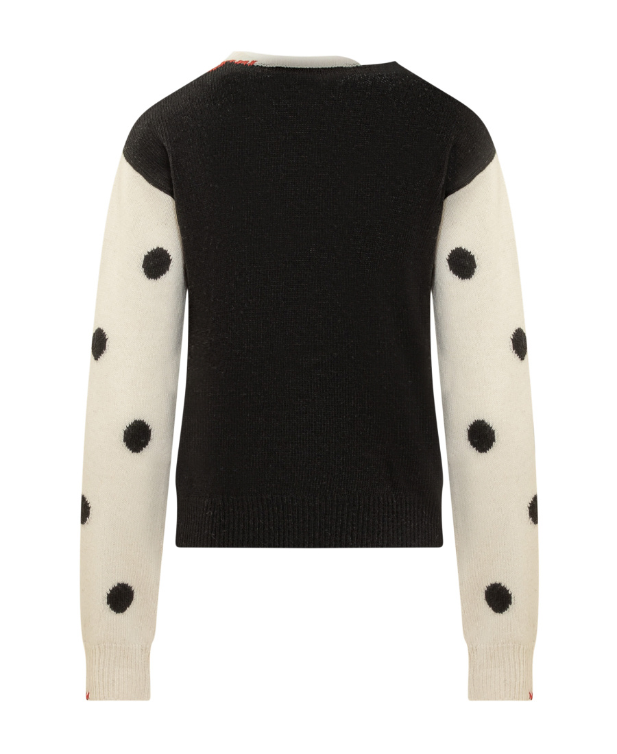 Marni Polka-dot Jacquard-knit Wool Sweater In Nude