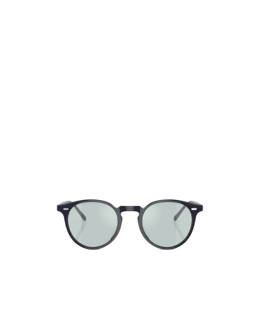 Oliver Peoples Geometric Frame Round Sunglasses In Green