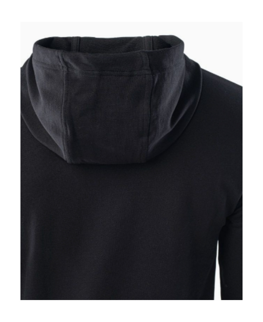 Ea7 Logo-print Pullover Hoodie In Black