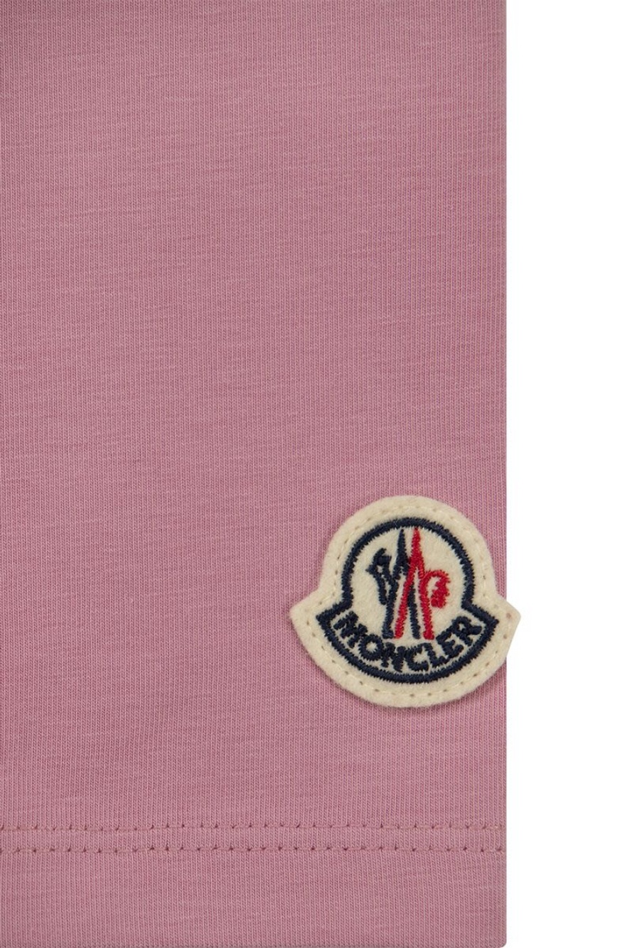 Moncler Elasticated-waistband Leggings In Pink