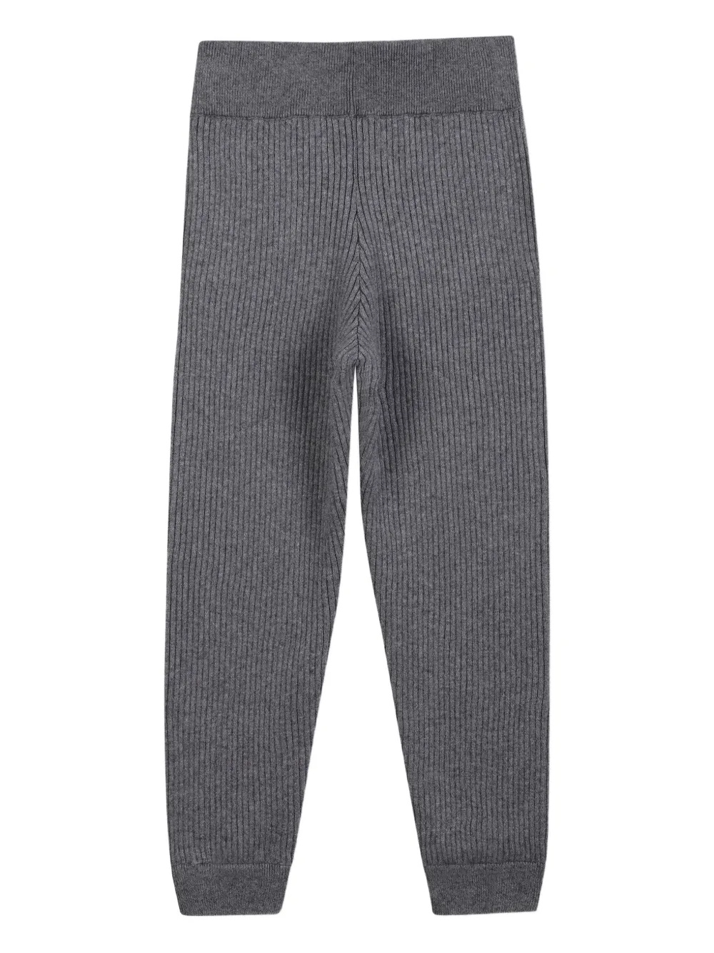 Chloé Ribbed-knit Trousers In Gray