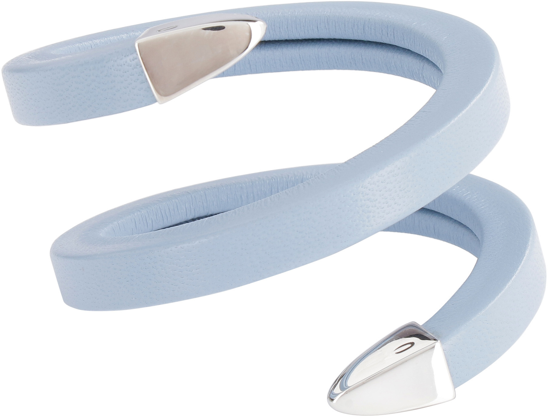 Bottega Veneta Spiralled Wrist Cuff In Blue