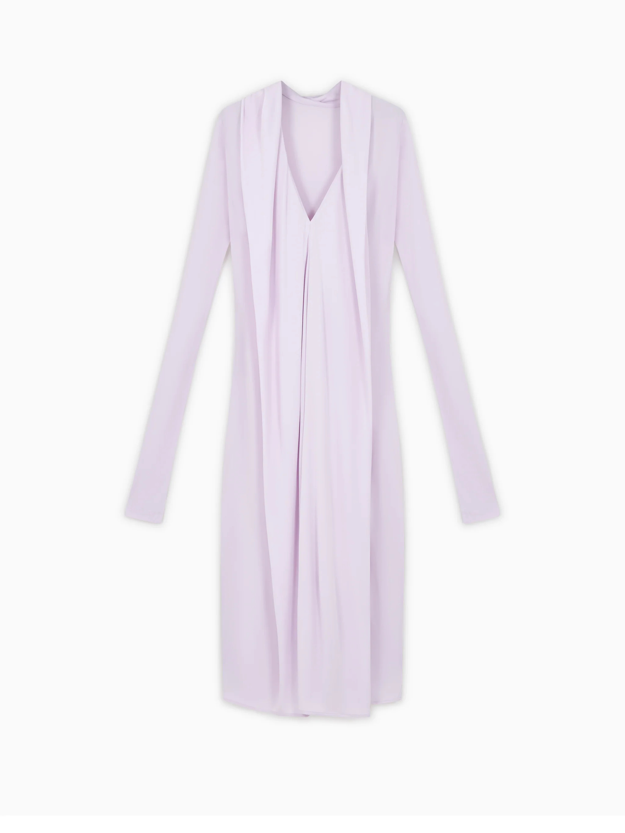 Totême V-neck Long-sleeve Midi Dress In Purple