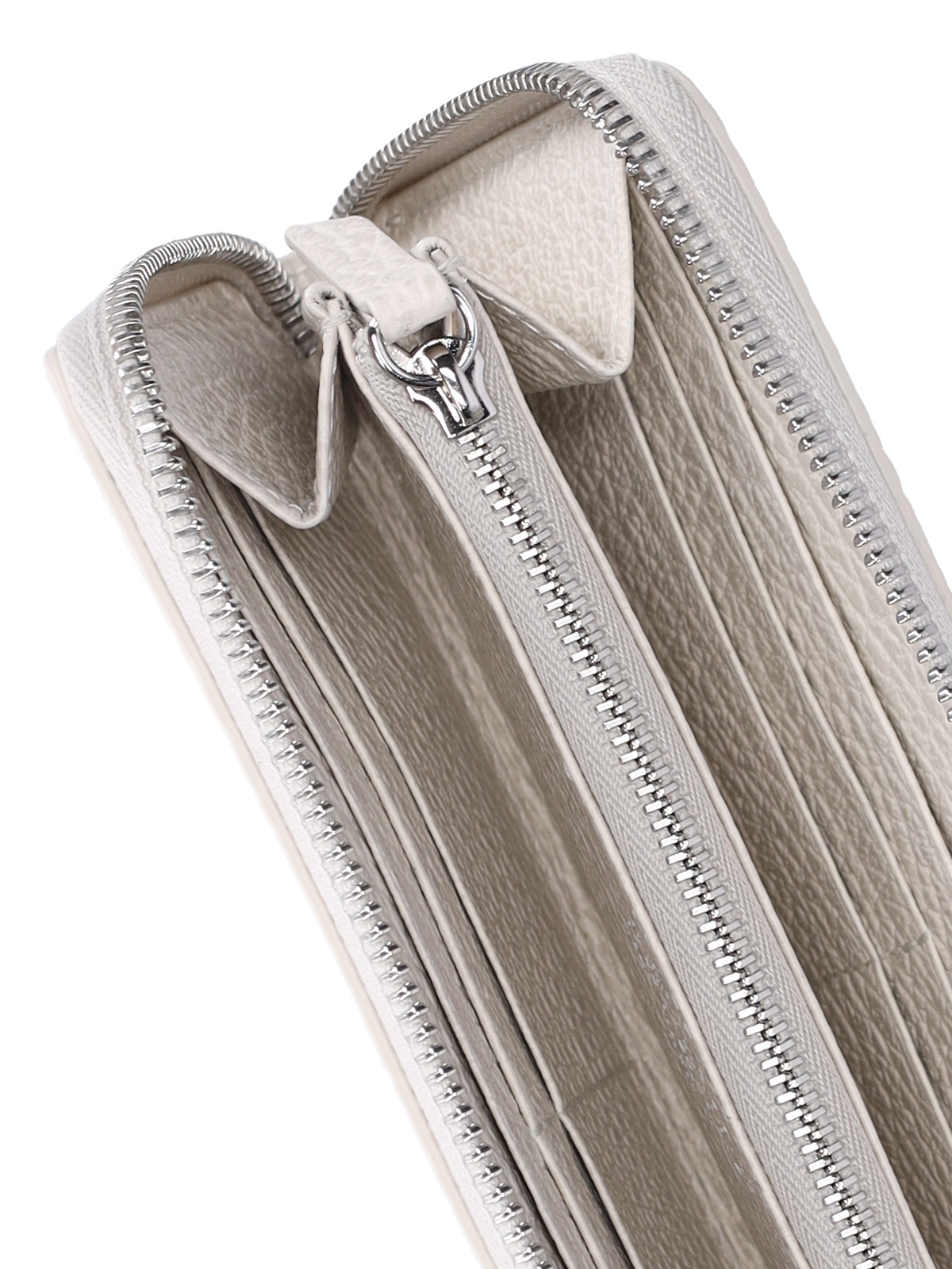 Maison Margiela Four-stitch Logo Zip-up Wallet In White