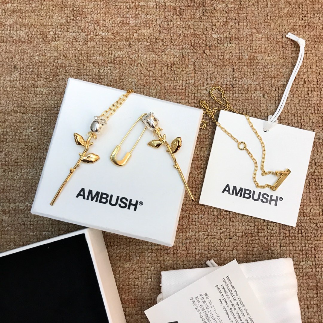 Ambush Rose Hanging Earrings In Yellow