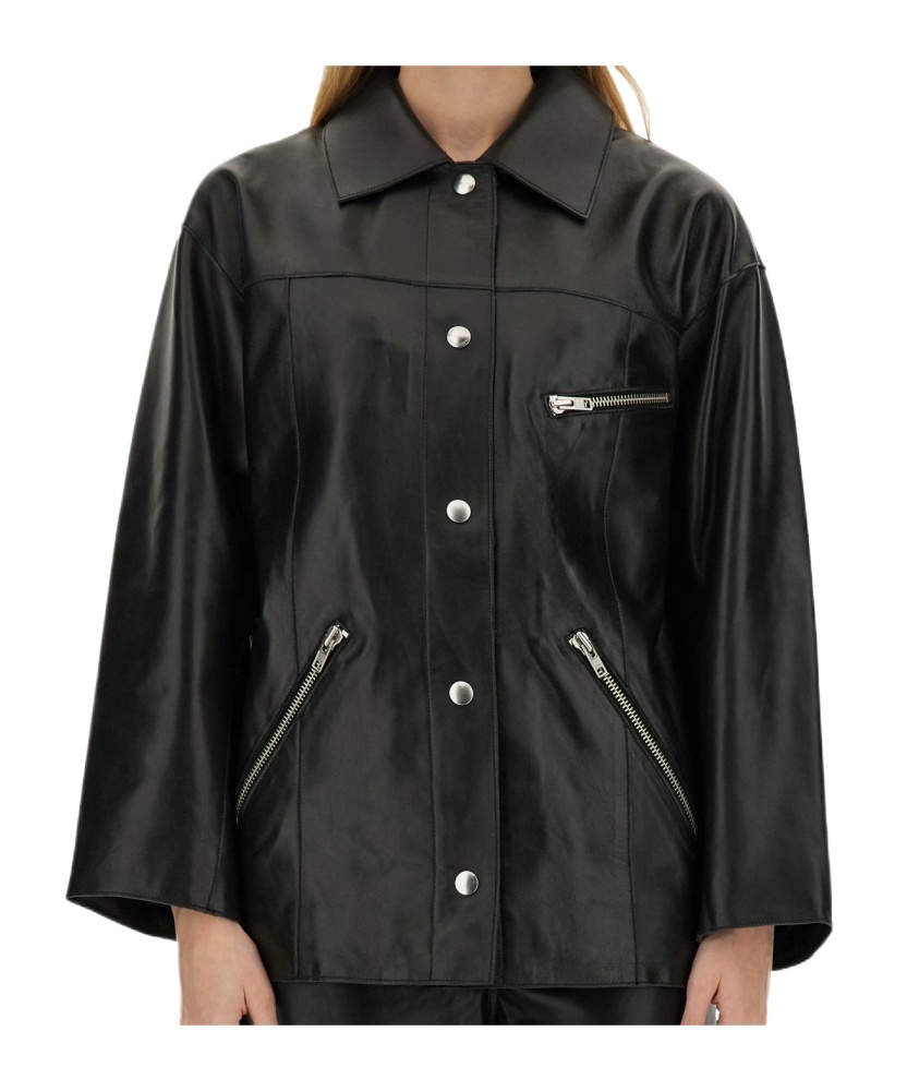 Stand Studio Stand Elisia Leather Jacket In Black