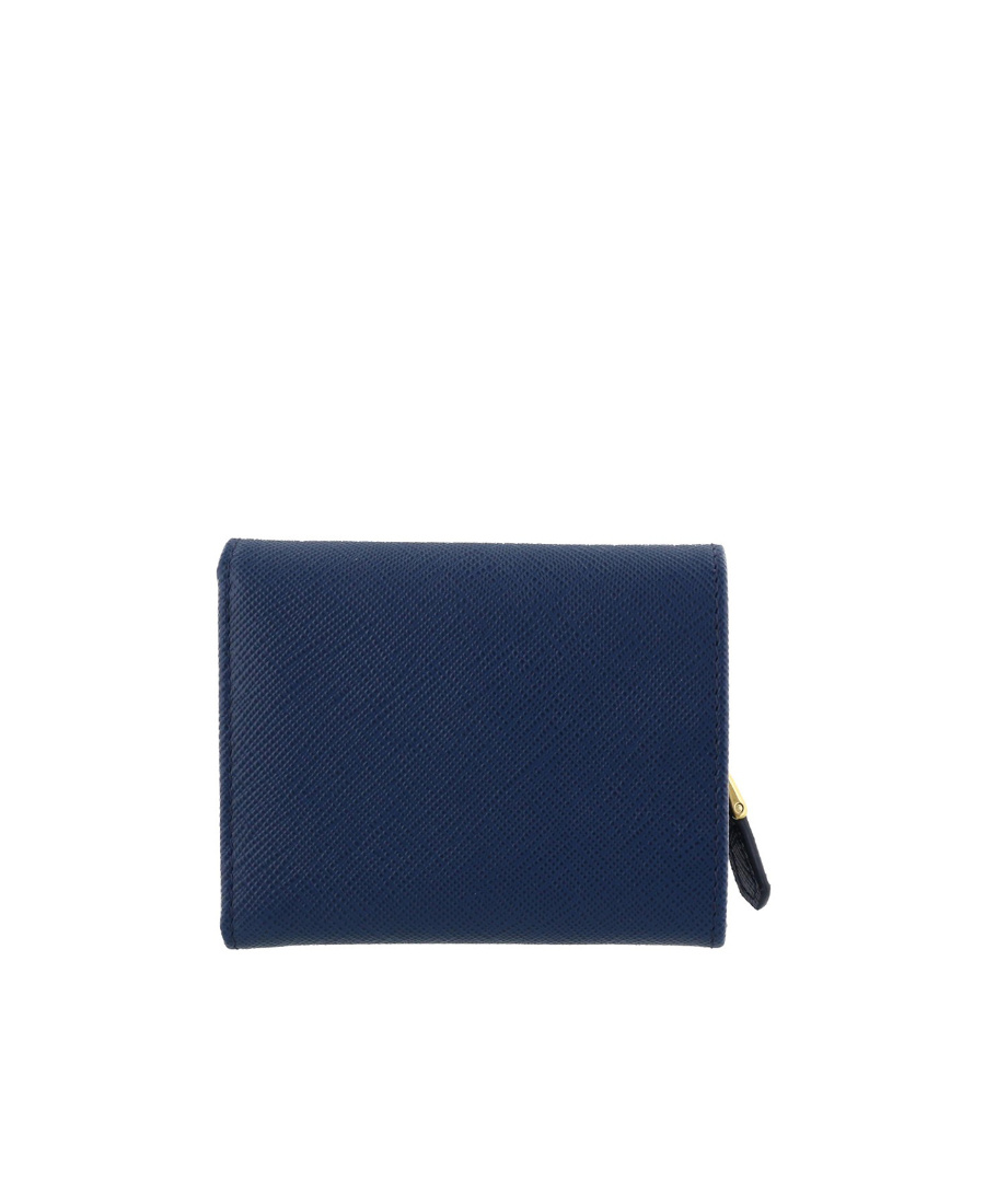 Prada Logo Wallet In Blue