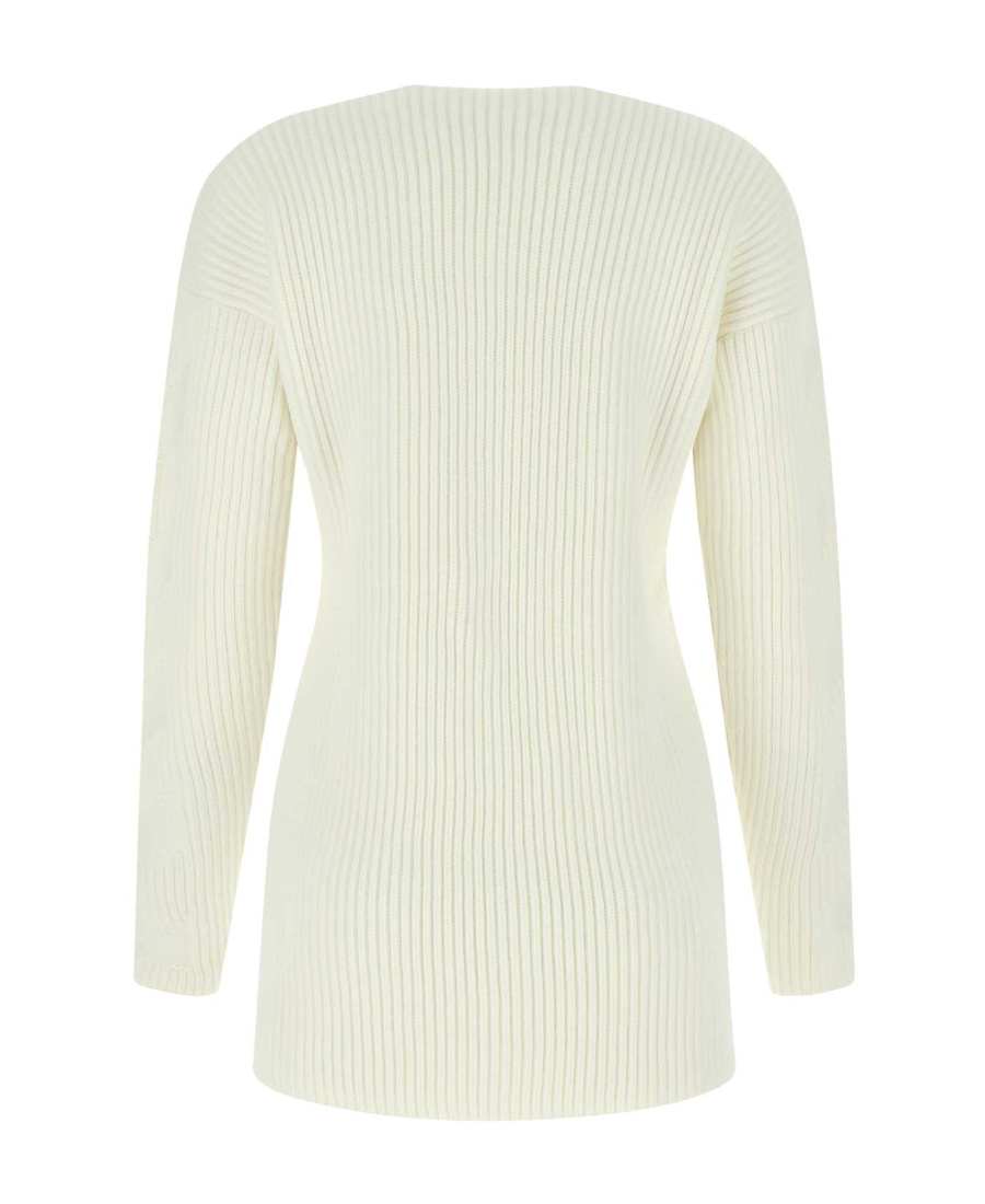Off-white Off White Women Ivory Virgin Wool Sweater In White