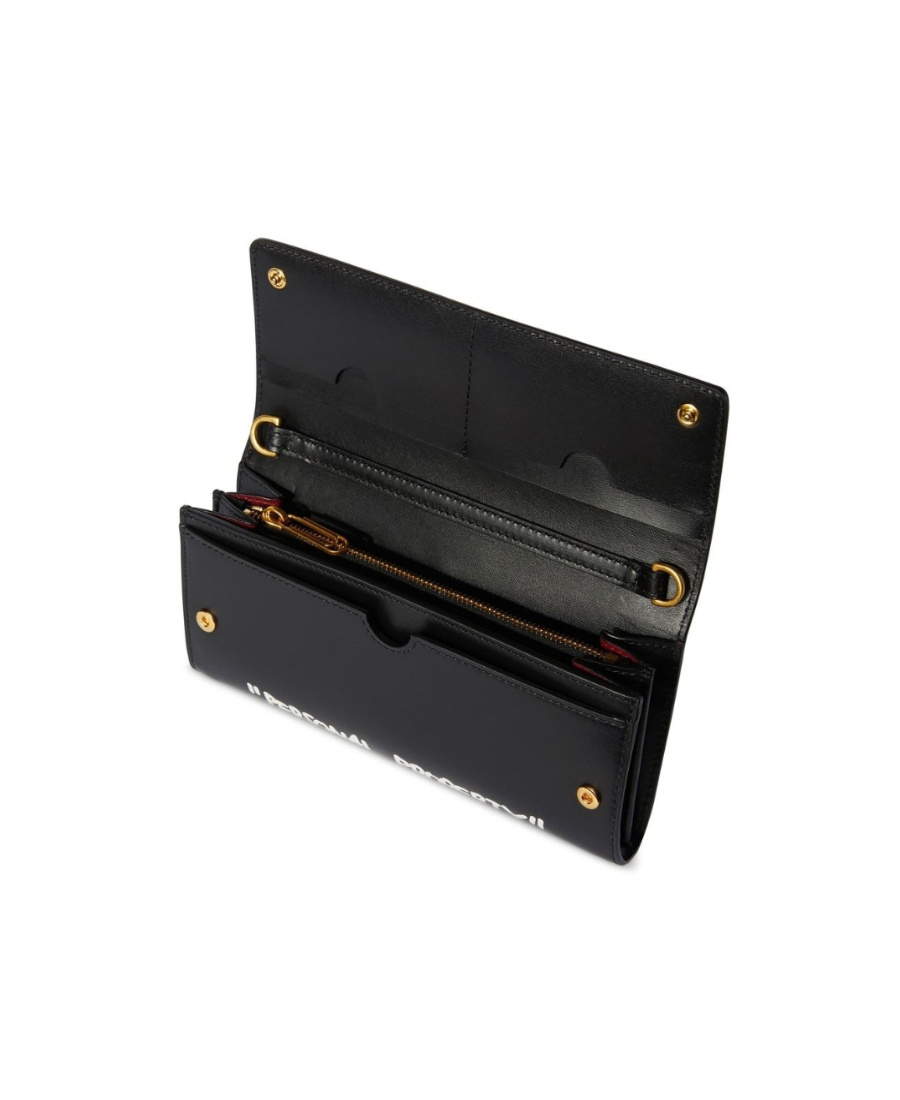 Off-white Jitney Slogan-print Wallet In Black
