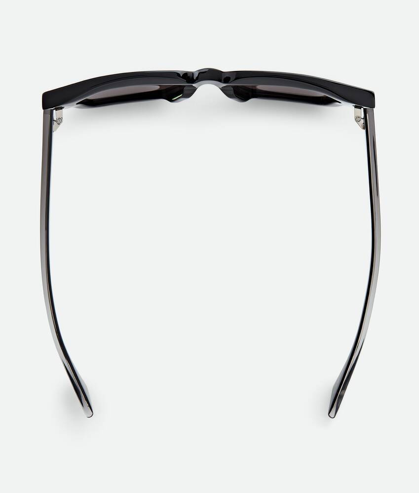 Bottega Veneta Logo-plaque Square-frame Sunglasses In Black