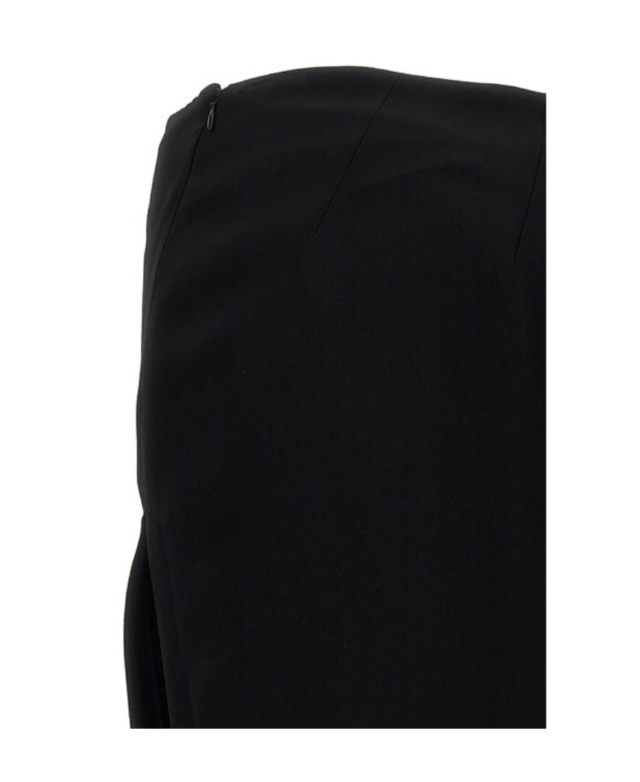 Ann Demeulemeester Black Leather Skirt In Black