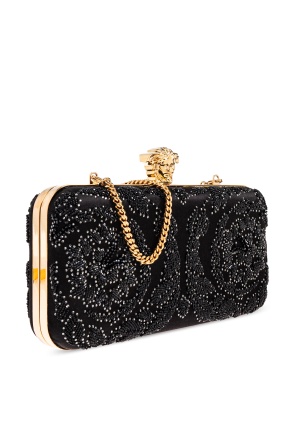 Versace Decorative Clutch In Black
