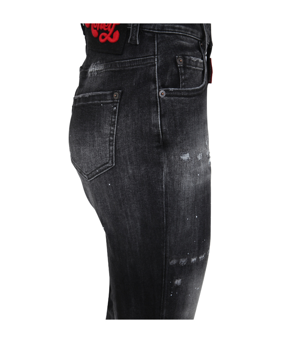 Dsquared2 Honey Hw Bell Bottom Jeans In Black