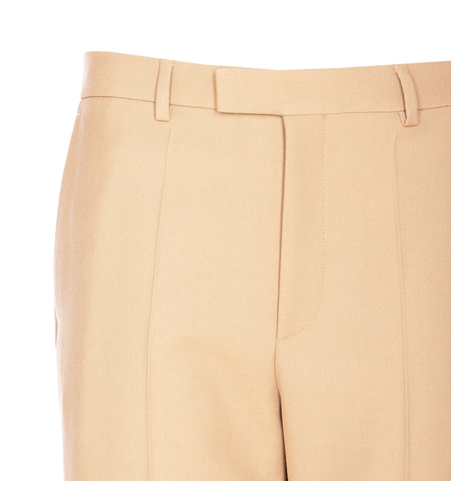 Valentino Camel Trousers With Side Pockets And Cuffs