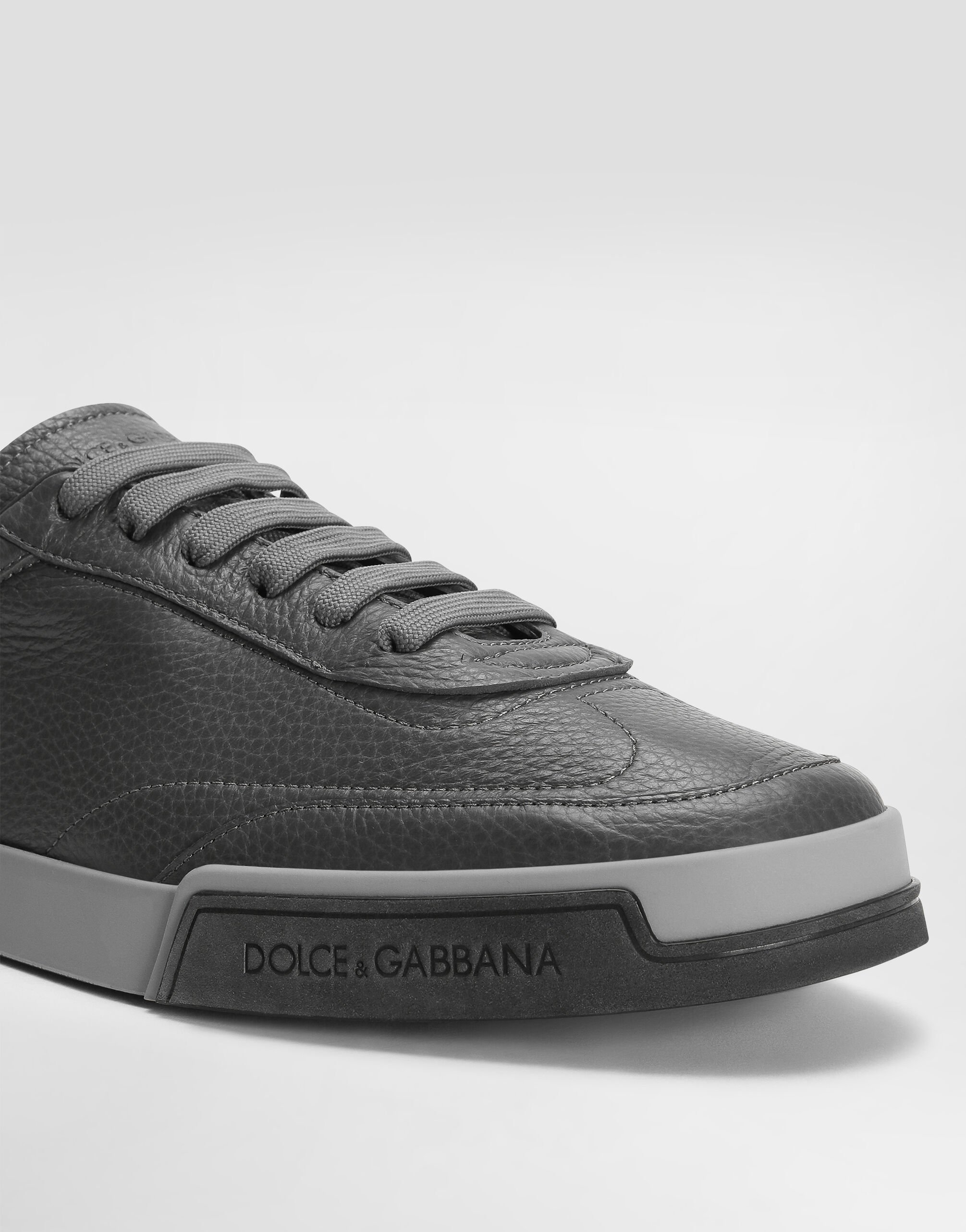 Dolce & Gabbana Leather Sneakers In Black