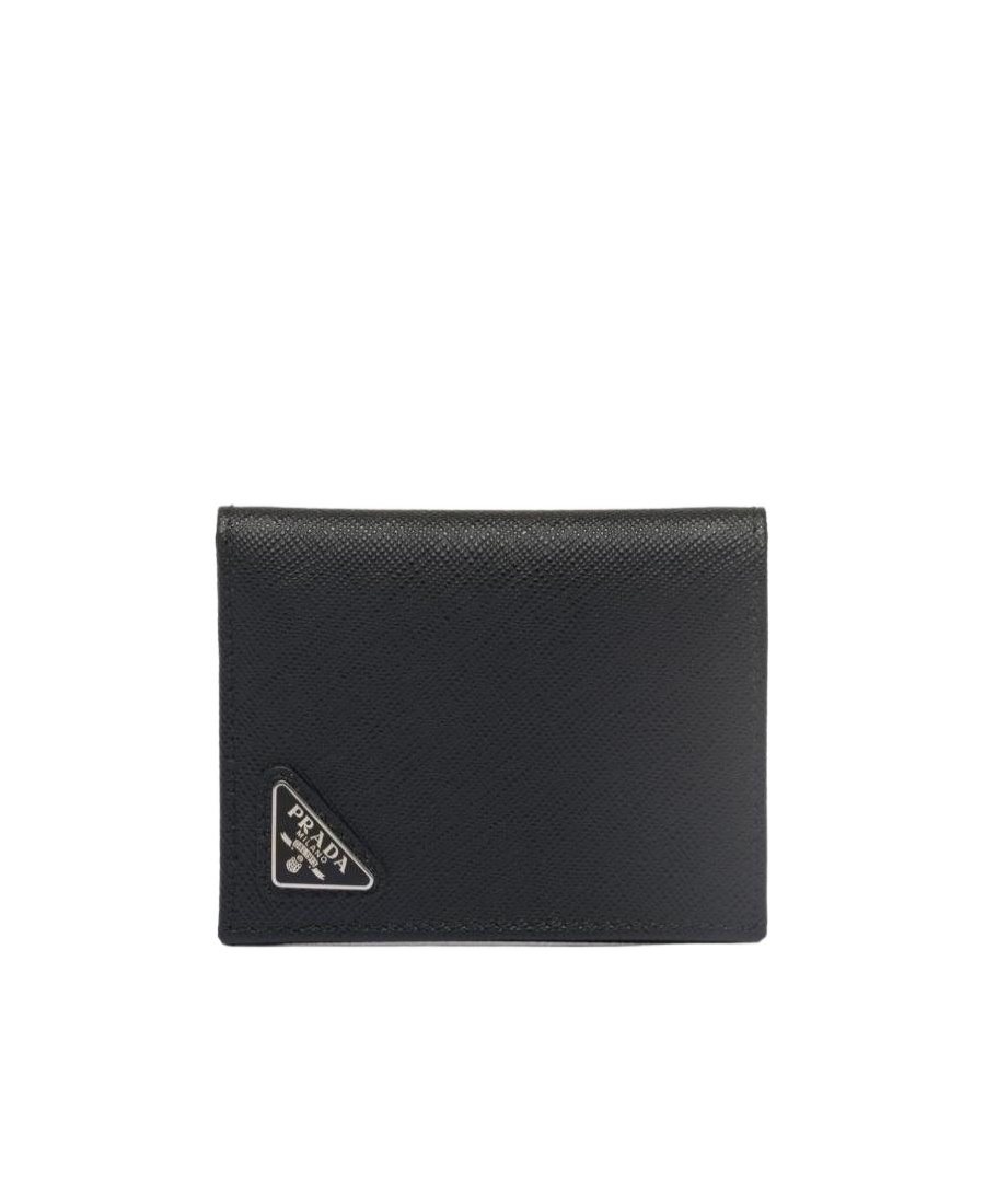 Prada Small Saffiano Leather Wallet In Black