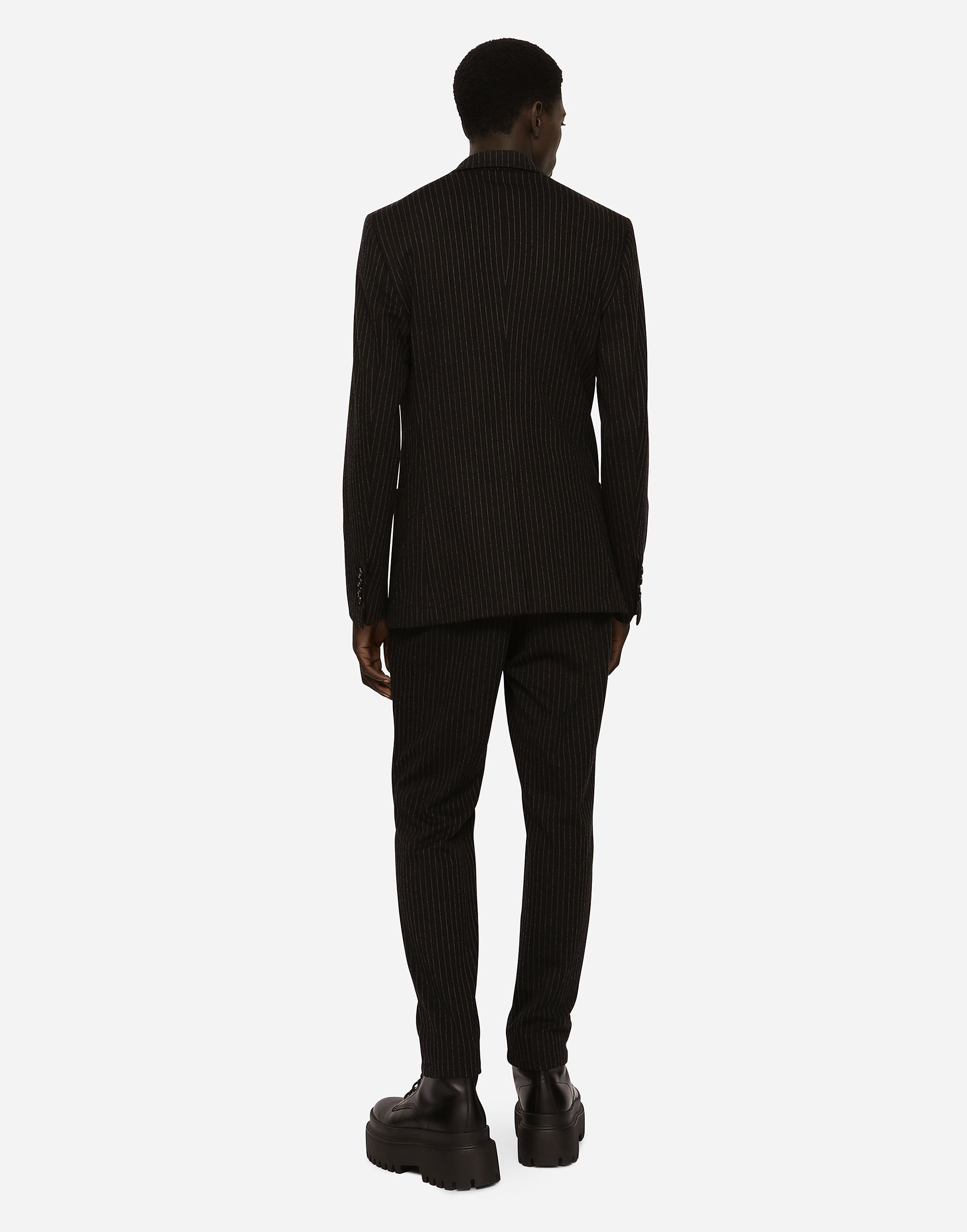 Dolce & Gabbana Single-breasted Pinstripe Blazer In Black