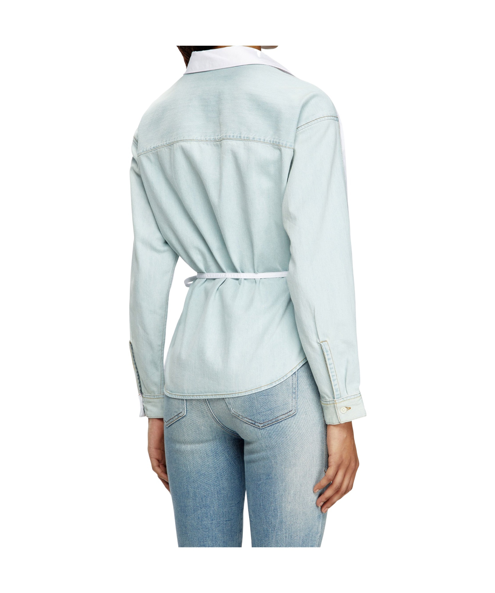 Diesel Long-sleeved Wrap Shirt In White
