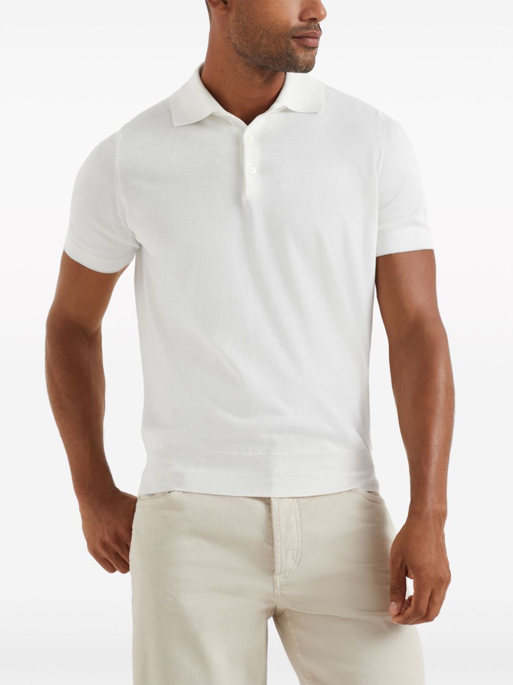 BRUNELLO CUCINELLI BRUNELLO CUCINELLI SHORT-SLEEVED BUTTONED POLO SHIRT