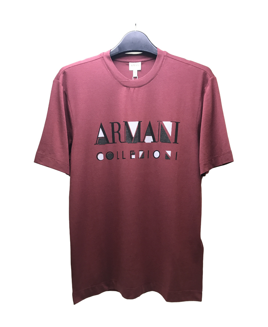 ARMANI COLLEZIONI LOGO T-SHIRT WITH ROUND NECK