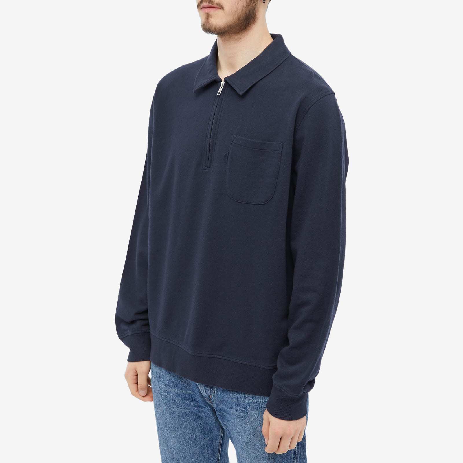Ymc You Must Create Zip Sweater In Blue