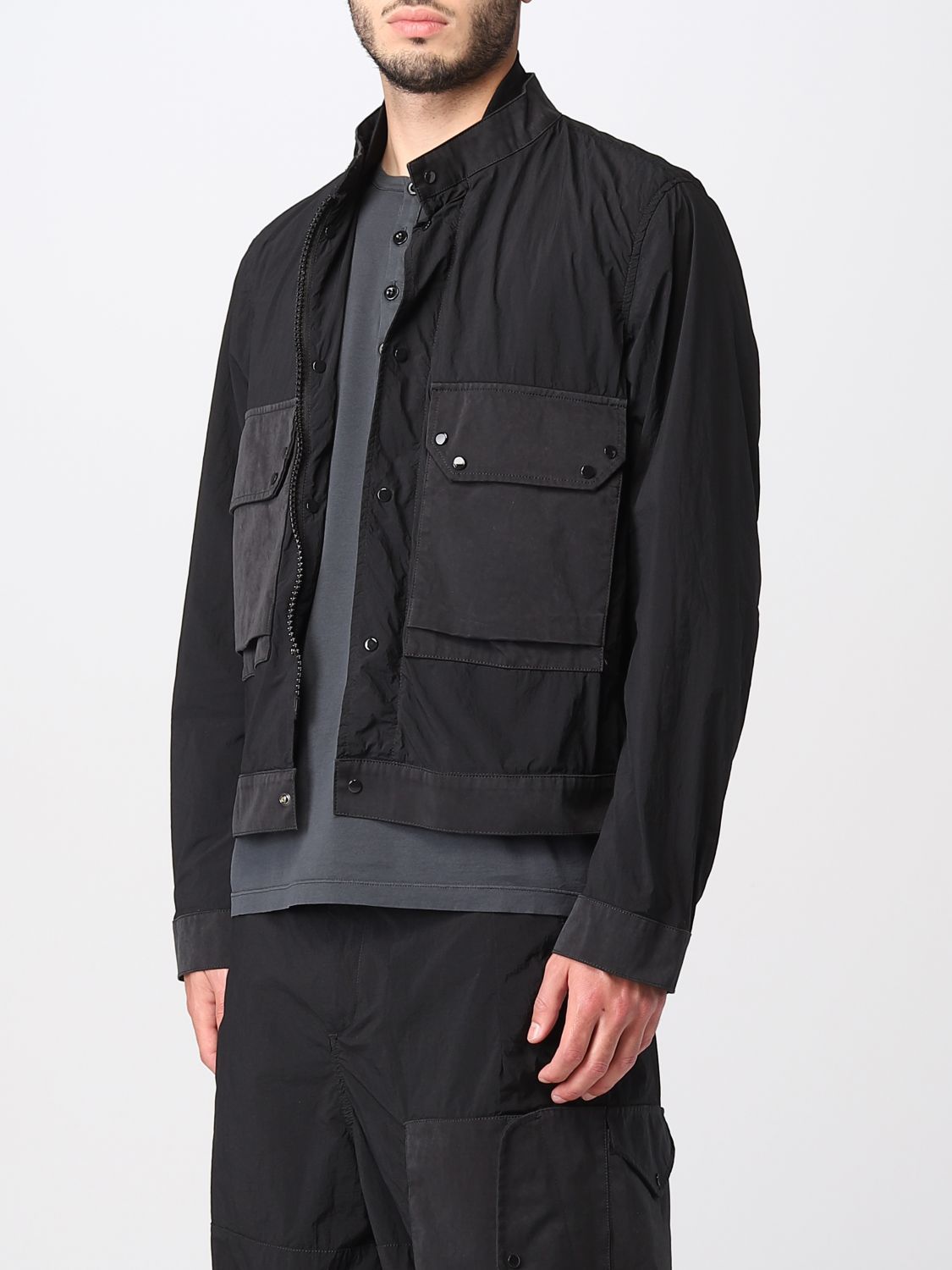 Ten C Long-sleeved Casual Jacket In Black