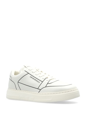 Emporio Armani Logo Printed Low-top Sneakers In Animal Print