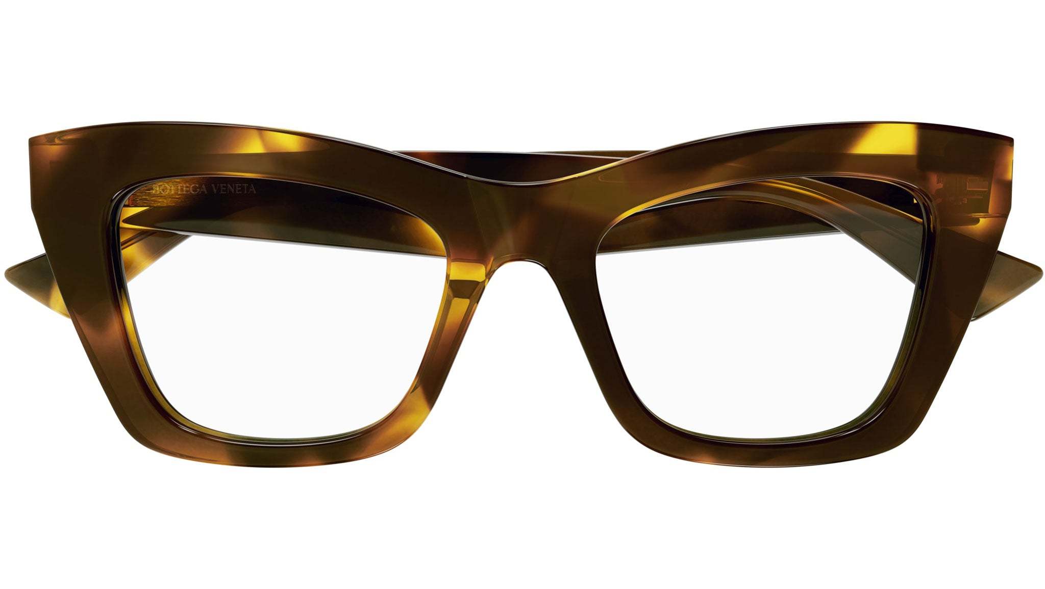 Bottega Veneta Geometric Frame Flat Mirror In Brown