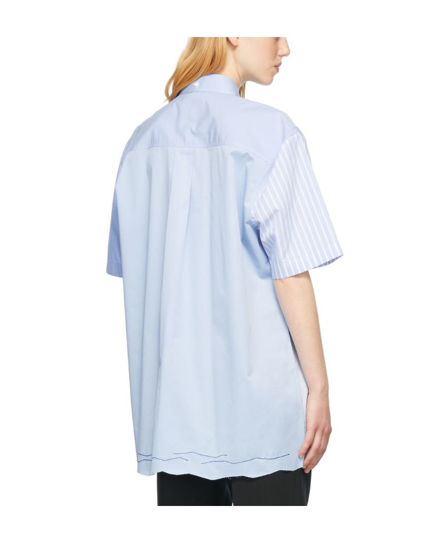 Ader Error Logo Double Short-sleeved Shirt In Blue