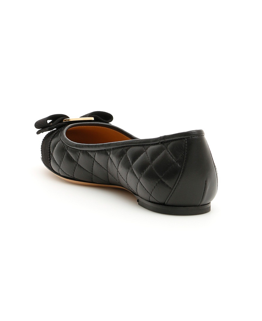 Shop Ferragamo Varina Ballet Flats In Black