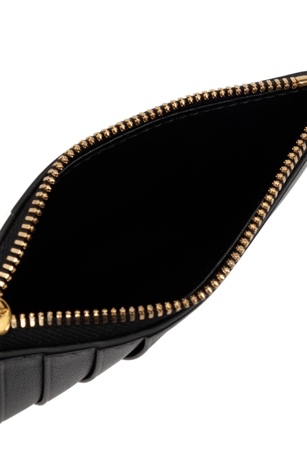 Bottega Veneta Women Lambskin Leather Card Holder In Black