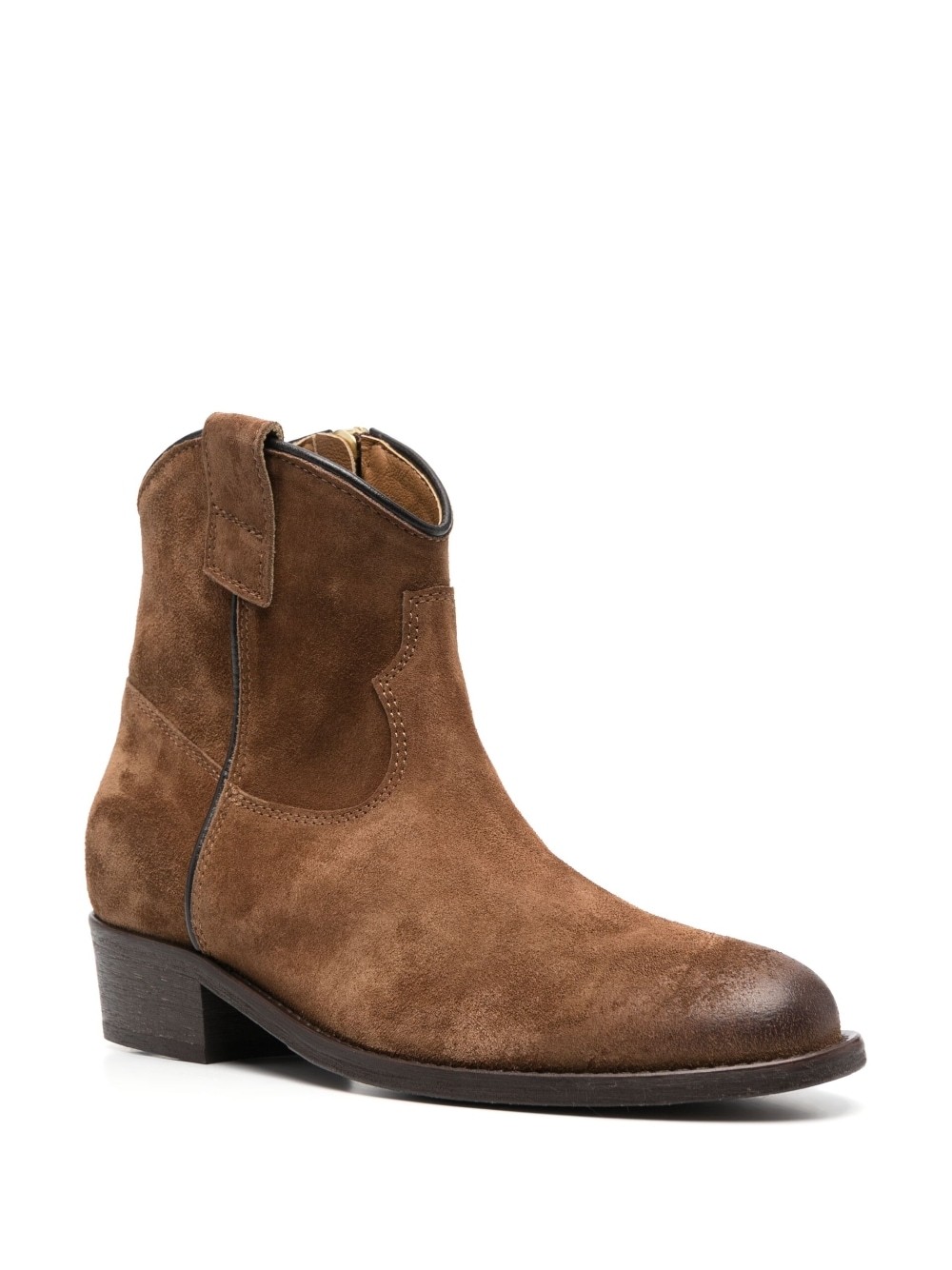 Shop Via Roma 15 Logo Short Boots In Brown