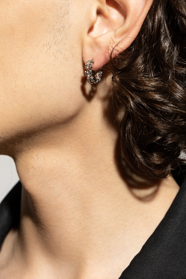 Off-white Arrows-motif Hoop Earring In Metallic